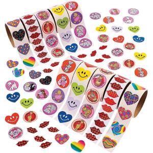 Fun Express – Valentine Sticker Assortment (10 Rolls) for Valentine’s Day – Stationery – Stickers – Stickers – Roll – Valentine’s Day – 10 Pieces