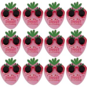Fun Express 24 Pc. 5 1/2″ x 3 1/4″ Strawberry Sunglasses Valentine Exchanges with Card for 12