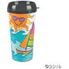 Fun Express Valentines Day Cups for Kids Set of 6 DIY Travel Coffee Mugs 16 oz BPA Free Plastic Valentines Cups with Lids for Classroom Crafts Personalized Gifts Reusable Valentine Cup Clear Black