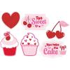 13 1/2″ – 21″ Valentine’s Day Too Sweet Cardstock Wall Cutouts – 6 Pc.