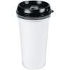 Fun Express Valentines Day Cups for Kids Set of 6 DIY Travel Coffee Mugs 16 oz BPA Free Plastic Valentines Cups with Lids for Classroom Crafts Personalized Gifts Reusable Valentine Cup Clear Black