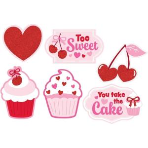 13 1/2″ – 21″ Valentine’s Day Too Sweet Cardstock Wall Cutouts – 6 Pc.