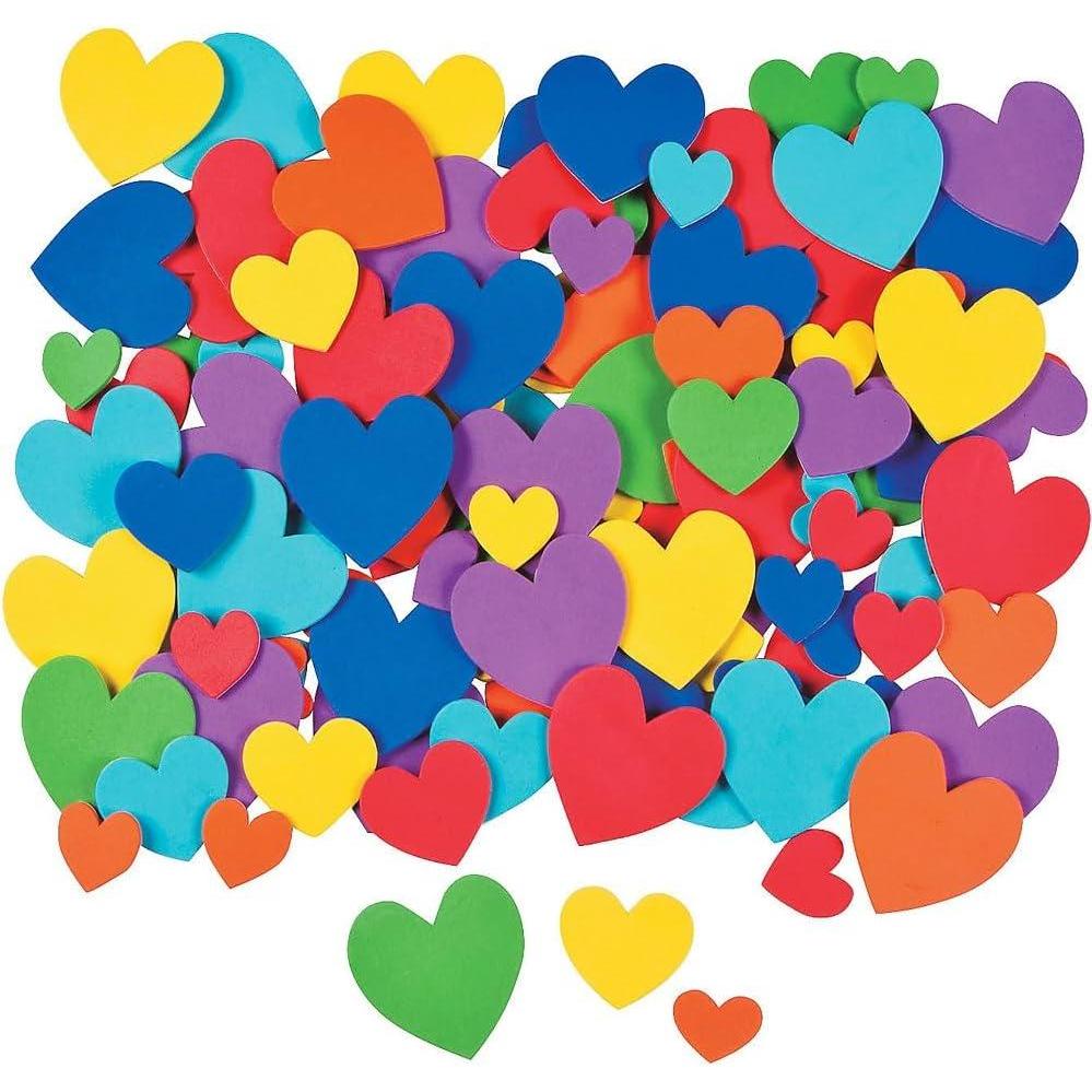 image:imageAdhesive Foam Bright Hearts Bulk Set of 532 Pieces Valentines Day Crafts for Kids and Fun Home Activities Pack of 21 to 2 inch