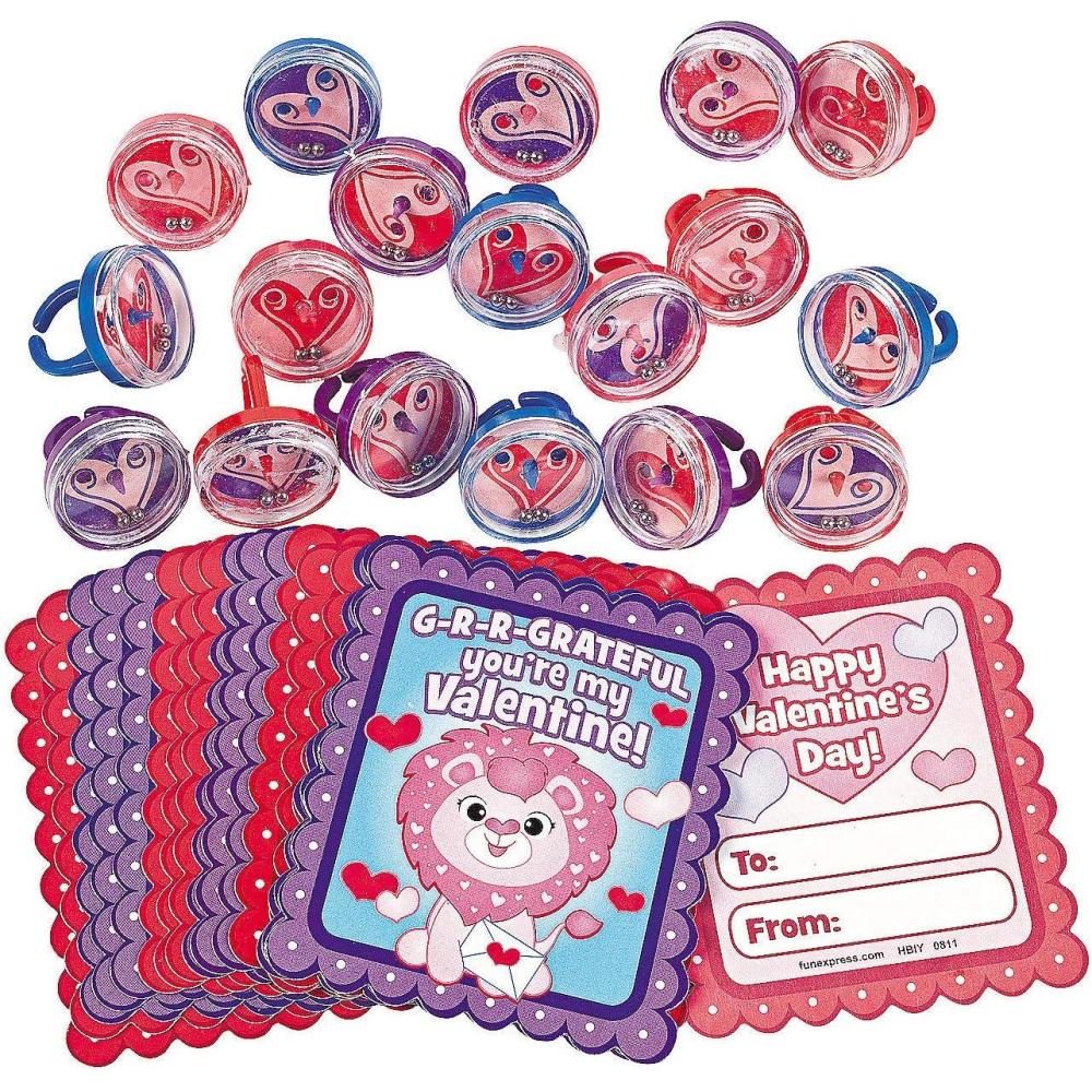 image:imageFun Express Valentine Pill Puzzle Ring FavorsCards for Valentines Day Jewelry Jewelry General Rings Valentines Day 324 Pieces