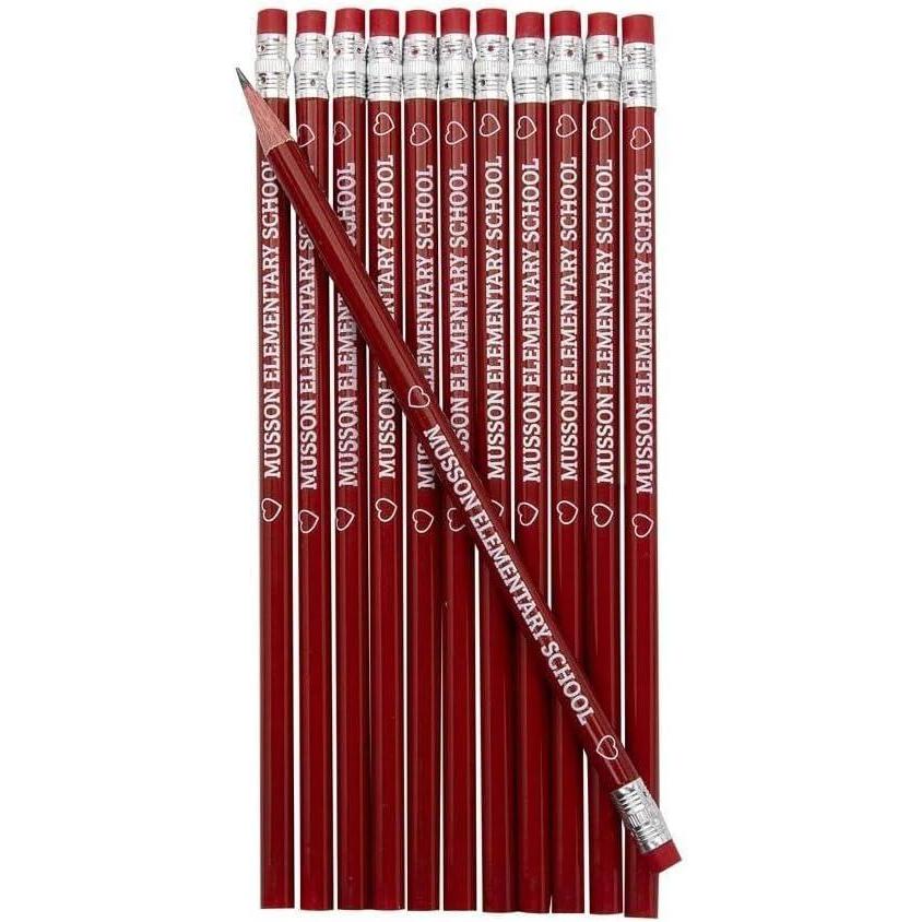 image:imageFun Express 7 12 Personalized Valentines Day Red Wood Pencils  24 Pc