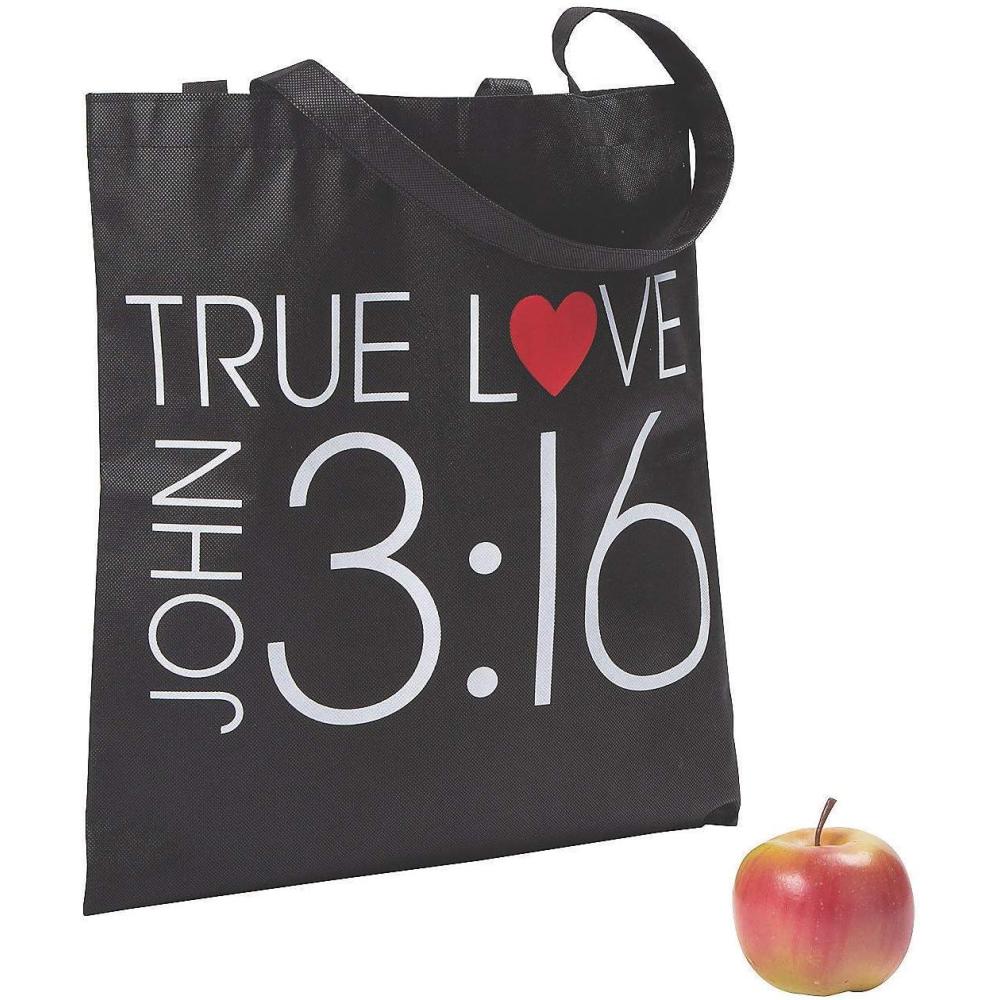image:imageFun Express John 316 Valentines Day Totes Novelty Tote Bags for Gift Giving Apparel Accessories amp FaithBased Celebrations 12Piece