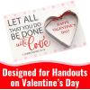 Heart Cookie Cutter & Cookie Recipe Valentine Exchanges with Religious Card for 12
