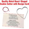 Heart Cookie Cutter & Cookie Recipe Valentine Exchanges with Religious Card for 12