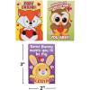 Mini Animal Face Buttons with Valentine’s Day Cards (24 pack) Unique Valentine Exchange Alternative