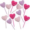 5 3/4″ x 3 3/4″ Valentine Pens with Stuffed Heart Topper – 12 Piece