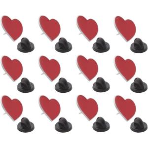 Fun Express – Red Heart Pin for Valentine’s Day – Jewelry – Pins – Novelty Pins – Valentine’s Day – 12 Pieces