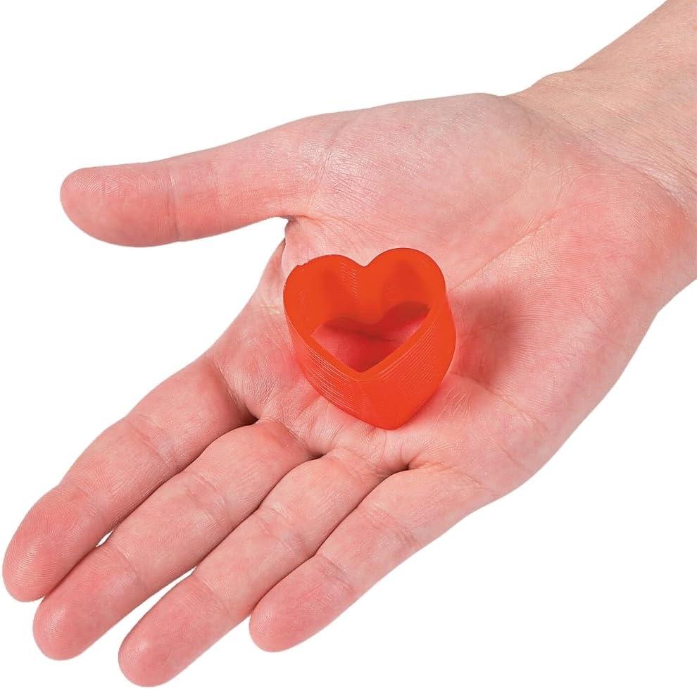 image:imageFun Express Mini Heart Shaped Magic Springs Set of 12 Party Favor and Valentines Day Toys