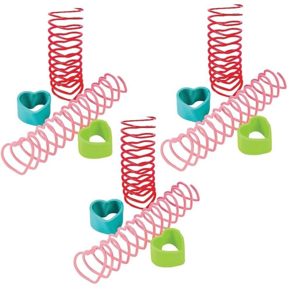 image:imageFun Express Mini Heart Shaped Magic Springs Set of 12 Party Favor and Valentines Day Toys