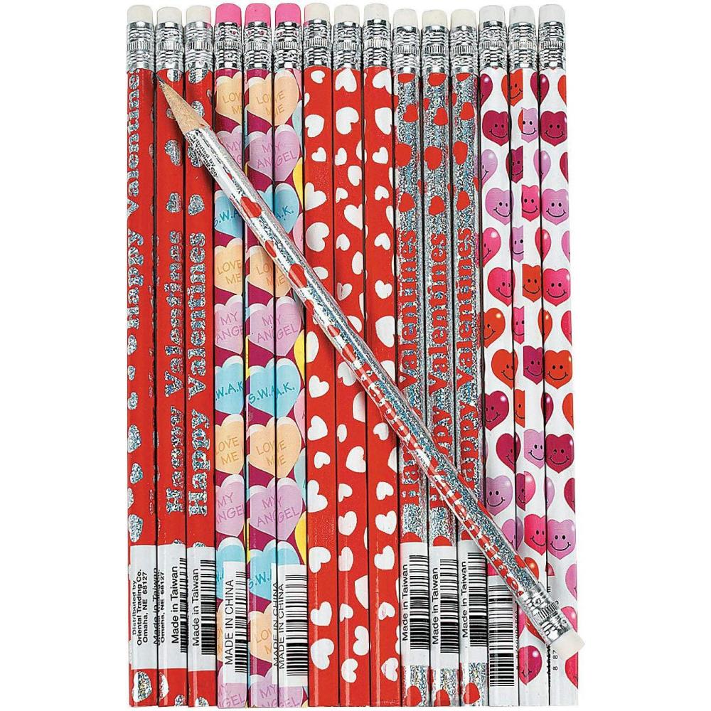 image:imageFun Express Valentines Day Bulk Pencil Assortment 144 Pencils Great For Parties Giveaways And Supplies