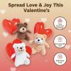 Fun Express – Plush Bear in Container for Valentine’s Day – Toys – Stuffed Farm & Woodland – 12 Pieces