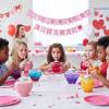 Fun Express 4 1/2″ 17 oz. Valentine’s Day Heart-Shaped Plastic Cups with Straw – 12 Pieces