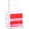 Fun Express Valentine Tissue Fringe Treat Bags – Fun & Colorful Party Favor Bags for Valentines Day Weddings Birthdays & Special Occasions – Tissue Fringe Design Perfect for Gifts & Treats – 12 Pieces
