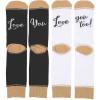 Fun Express Lillian Rose™ Love You Love You Too Socks – Romantic Couples Apparel Accessories for Anniversaries Valentine’s Day and Special Occasions – White with Red Text Comfortable Fit – 1 Pair