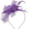 Stunning Purple Derby Fascinator Headband – 10.5″ – Elegant Polyester Design – Perfect for Valentine’s Day Parties – 1 Pc.