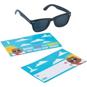 Fun Express – Religious Card W/Sunglasses for Valentine’s Day – Apparel Accessories – Eyewear – Sunglasses – Valentine’s Day – 12 Pieces Black