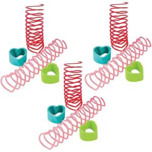 Fun Express Mini Heart Shaped Magic Springs – Set of 12 – Party Favor and Valentine’s Day Toys