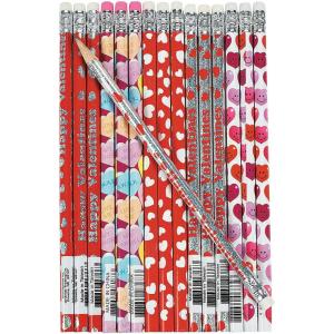 Fun Express Valentine’s Day Bulk Pencil Assortment (144 Pencils) Great For Parties, Giveaways And Supplies