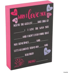 Valentine Chalkboard Tabletop Sign – Valentine’s Day Home Decor – Wood