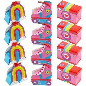 Valentine’s Day Assorted Shapes Treat Boxes – Party Supplies – 12 Pieces