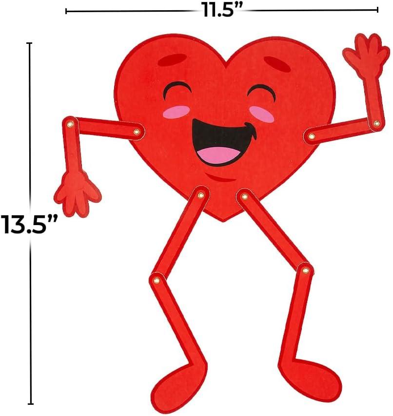 image:imageFun Express Mini Jointed Valentine Heart Cutouts 6 Pieces