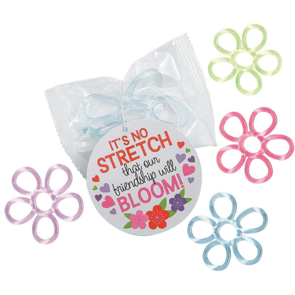 image:imageFun Express 24 Pieces Stretchy Fidget Flowers Valentine Exchanges with Card for 12