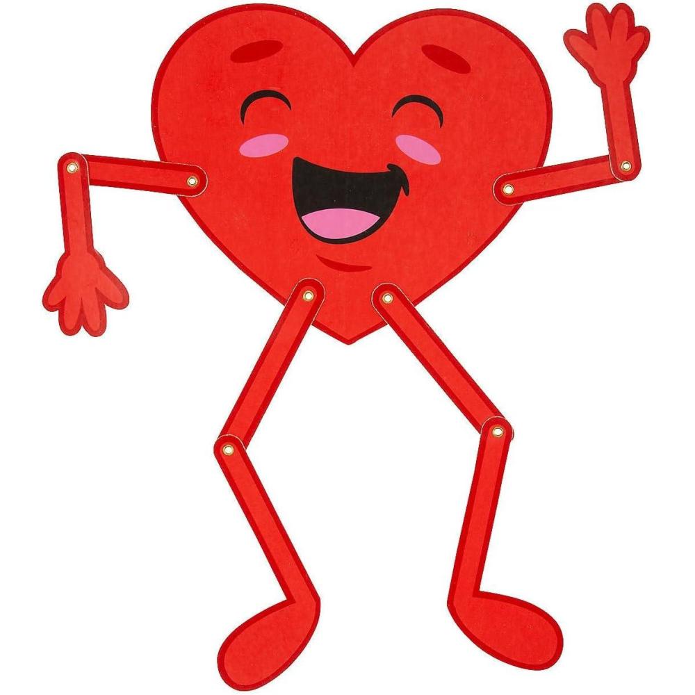 image:imageFun Express Mini Jointed Valentine Heart Cutouts 6 Pieces