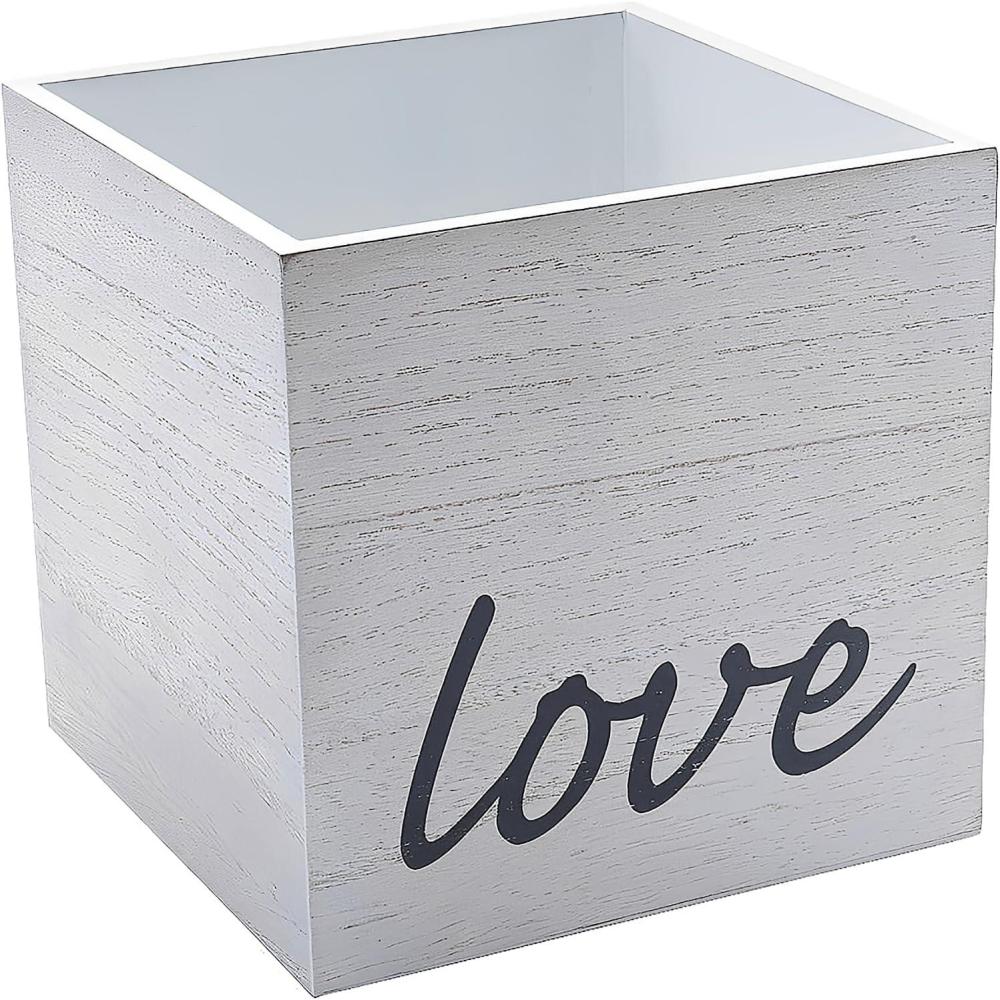 image:imageFun Express Rustic Love Whitewashed Wood Box  1 Piece  Ideal for Everyday Home Decor Wedding Receptions Bridal Showers or Birthday Parties
