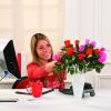 Fun Express – Artificial Red Rosebuds with Dew Drops for Valentine’s Day – Home Decor – Floral – 12 Pieces