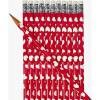 Fun Express Heart Print Pencils – Set of 24 – Valentine’s Day School Supplies and Party Favors