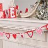 Layered Felt Heart Garland for Valentine’s Day (6 feet Long) Handmade Rustic Home Decor