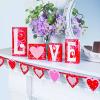 Layered Felt Heart Garland for Valentine’s Day (6 feet Long) Handmade Rustic Home Decor