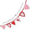 Layered Felt Heart Garland for Valentine’s Day (6 feet Long) Handmade Rustic Home Decor