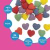 Rainbow Wool Felt Hearts – Craft Supplies – 24 Pieces
