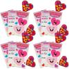 Confetti Heart Crayon Valentine Exchanges with Box for 12