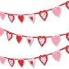 Layered Felt Heart Garland for Valentine’s Day (6 feet Long) Handmade Rustic Home Decor