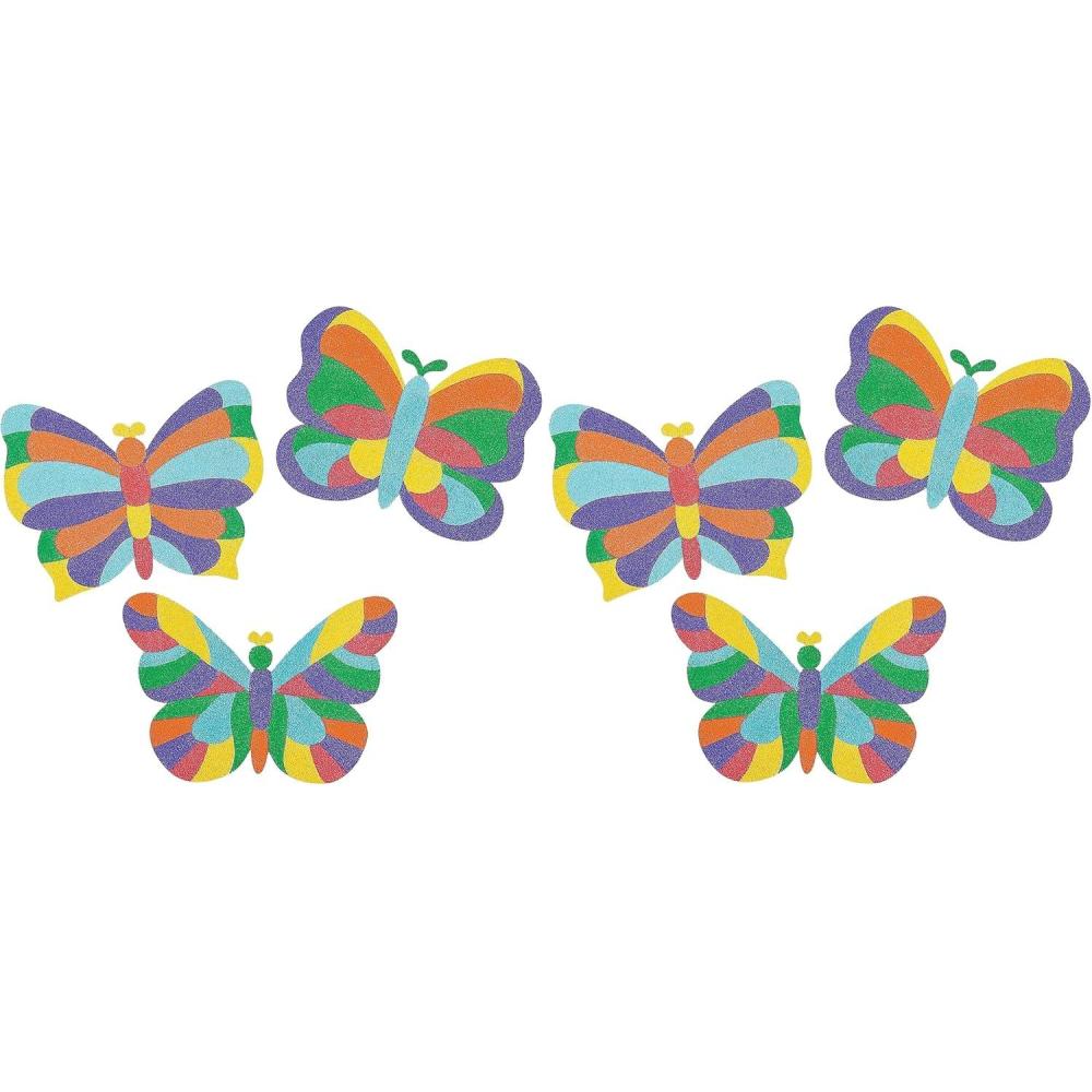 image:imageFun Express Valentines Crafts for Kids Mosaic Butterfly Sand Art Pictures Set of 12 Valentine Craft Kits for Classroom Activities Arts and Crafts for Kids Ages 48 amp 812 Art Supplies Gift625 inches x 475 inches Pack of 2