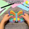 Fun Express Valentines Crafts for Kids – Mosaic Butterfly Sand Art Pictures Set of 12 – Valentine Craft Kits for Classroom Activities | Arts and Crafts for Kids Ages 4-8 & 8-12 | Art Supplies Gift(6.25 inches x 4.75 inches (Pack of 2))