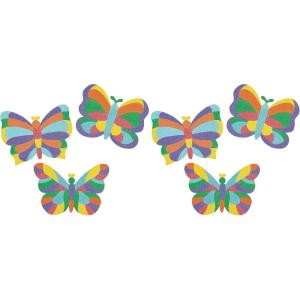 Fun Express Valentines Crafts for Kids – Mosaic Butterfly Sand Art Pictures Set of 12 – Valentine Craft Kits for Classroom Activities | Arts and Crafts for Kids Ages 4-8 & 8-12 | Art Supplies Gift(6.25 inches x 4.75 inches (Pack of 2))
