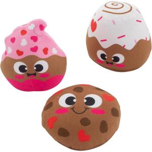 Fun Express 2 1/4″ – 4 1/4″ Valentine’s Day Sweet Treats Stuffed Toys – 12 Pieces
