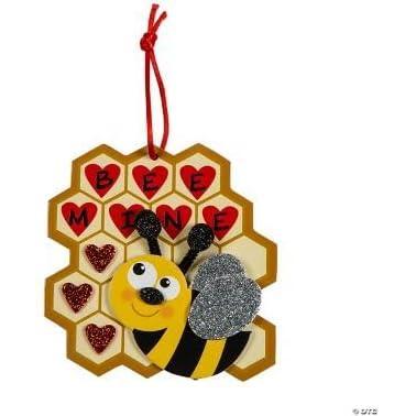 image:imageValentines Day Bee Mine Ornament Craft Kit 12 Sets DIY Crafts for Kids Perfect For Valentines Day Parties or Events