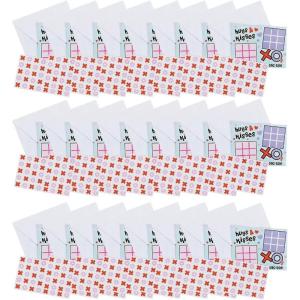 Fun Express – Tic-Tac-Toe Valentine Sticker Card for Valentine’s Day – Stationery – Note Cards – 24 Pieces