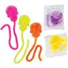 Fun Express Neon Glitter Sticky Skulls Toys – Classroom Prizes Party Favors – Sticky Hands Party Favors Supplies for Kids – Valentine’s Day Party Favors – 72 Pieces