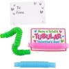 Fun Express 48 Pieces 5″ Valentine’s Day Small Expanding Tube Fidget Toys Exchange for 24