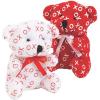 Fun Express Mini XOXO Hugs and Kisses Stuffed Bears (Set of 12 Plush Animals) Valentine’s Day Toys