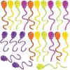 Fun Express Neon Glitter Sticky Skulls Toys – Classroom Prizes Party Favors – Sticky Hands Party Favors Supplies for Kids – Valentine’s Day Party Favors – 72 Pieces